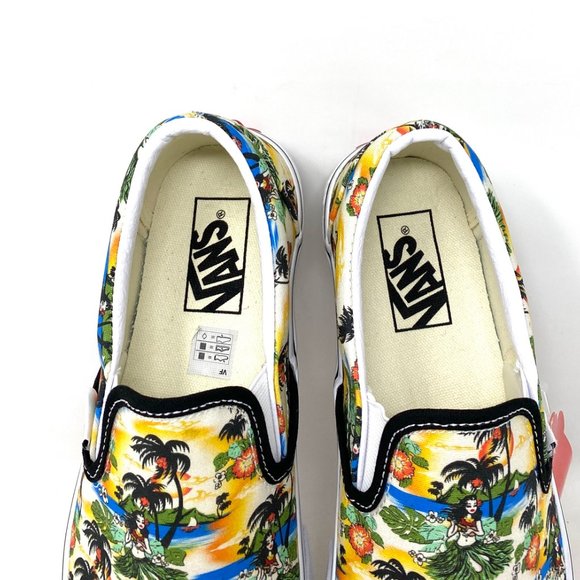 VANS Womens Size VN0A5AO86WC Classic Slip On Aloha Multicolor Canvas Low Sneaker - Picture 8 of 10